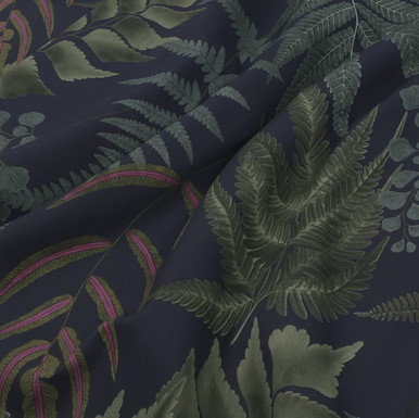 Midsummer Fern Navy Roller Shade