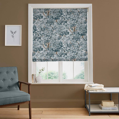 Coppice Blue Roman Blind