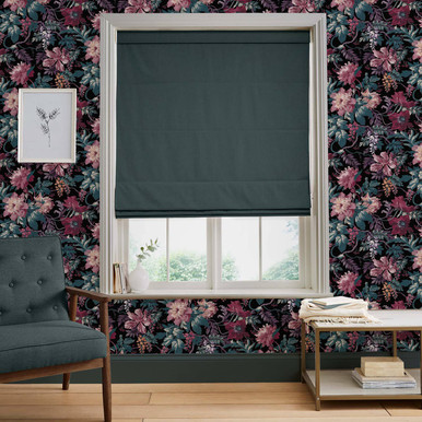 Teal Roman Blind