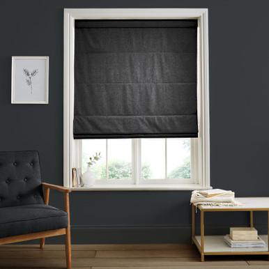 Ethereal Black Roman Blind