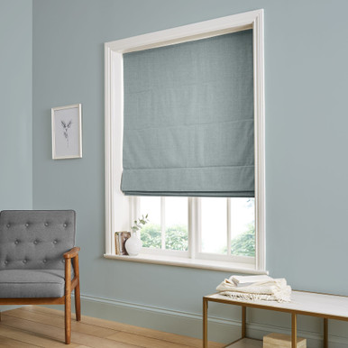 Wallace Cool Blue Roman Blind