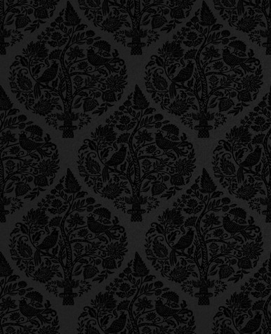 skull flock wallpaper