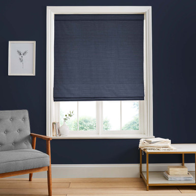 Palm Navy Roman Blind