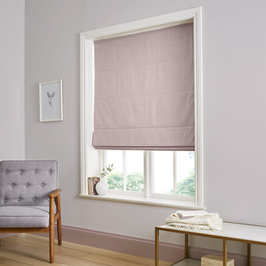 Wallace Pale Pink Roman Shade