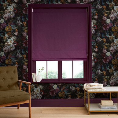 Opulence Mulberry Roman Shade