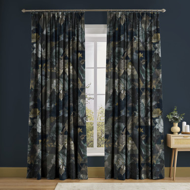 Timepiece Midnight Curtains