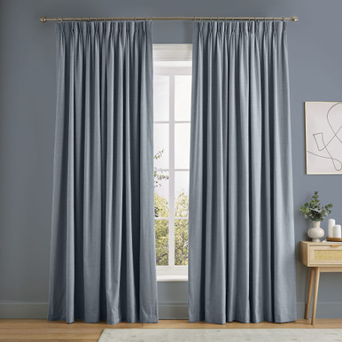 Wallace Dusky Blue Curtains