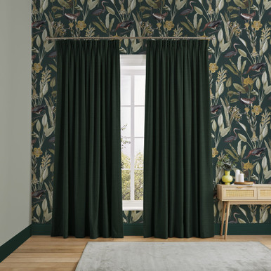 Wallace Forest Green Curtains