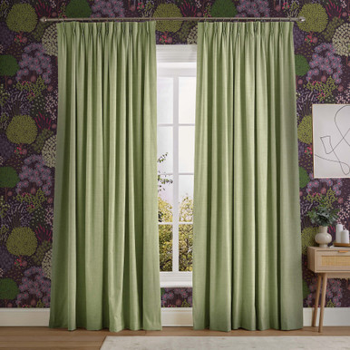 Campanile Dusky Green Curtains