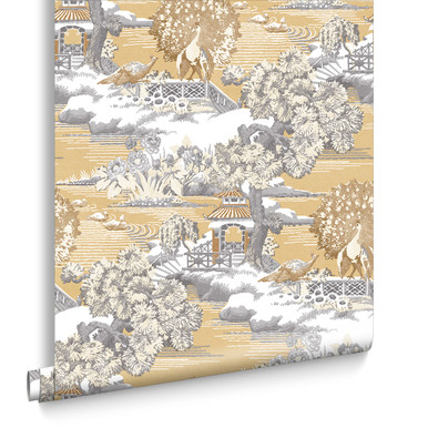 Edo Toile Mustard Behang