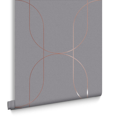 Papier Peint Palais Grey & Rose Gold