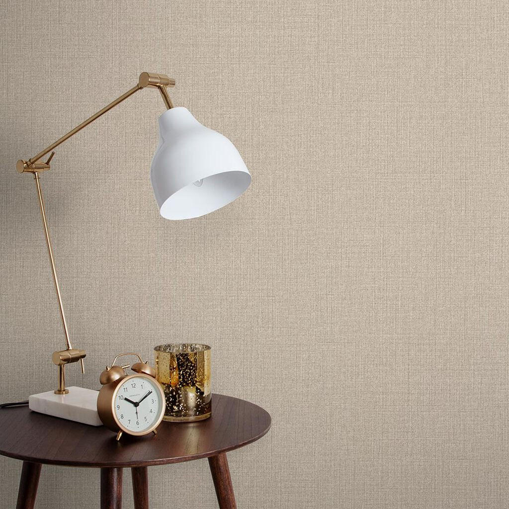 Linen Beige Wallpaper | Neutral Wallpaper | Graham & Brown