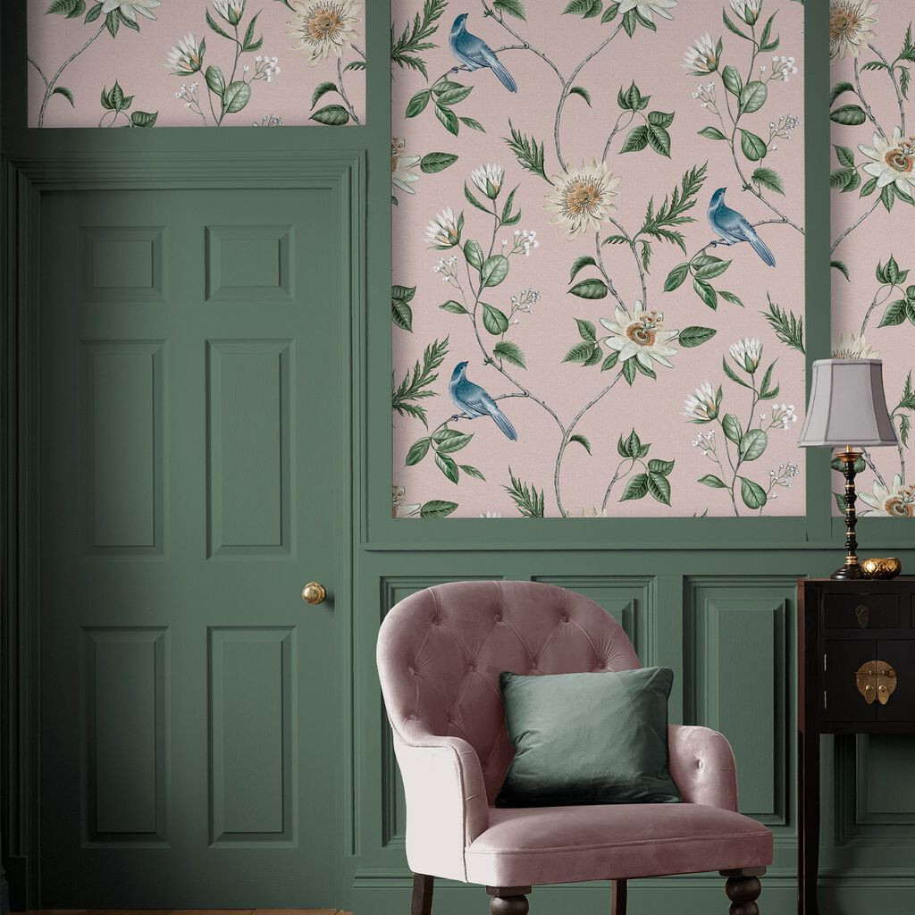 Fresco Wood Panel Blush Wallpaper  Wilko