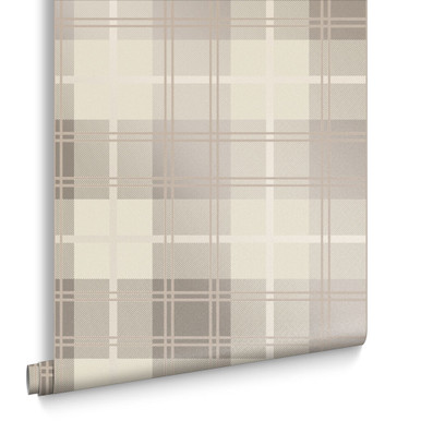 Papier Peint Tartan Naturel