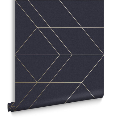 Balance Navy & Gold Behang