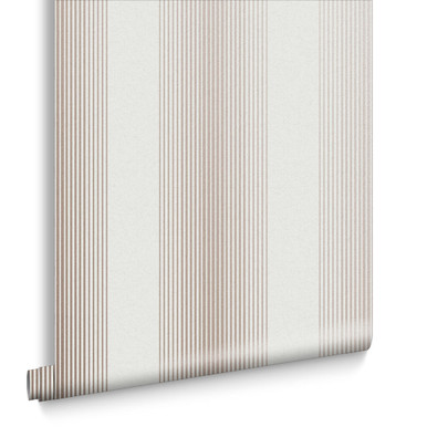 Papier Peint Lagom Stripe Blanc & Rose Doré