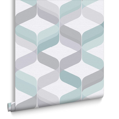 Papier Peint Retro Aqua