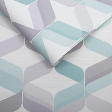 geometric duck egg wallpaper