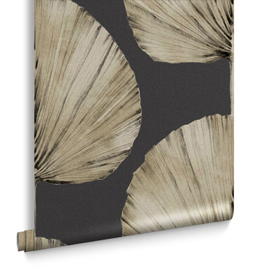 Papier Peint Palm Fan Charcoal