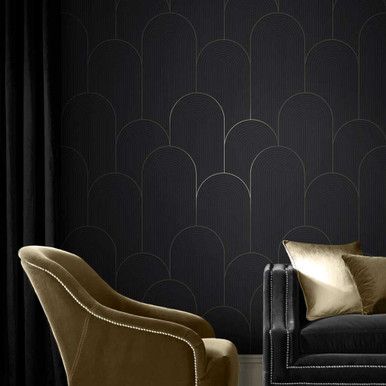 Lancet Black & Gold Wallpaper