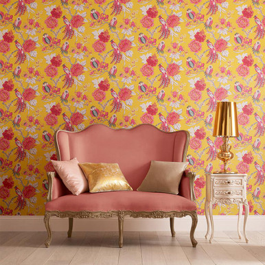 Taupe And Pink Fabric, Wallpaper and Home Decor