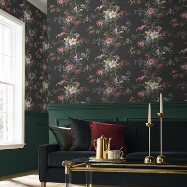 Black Floral Wallpaper | Graham & Brown US