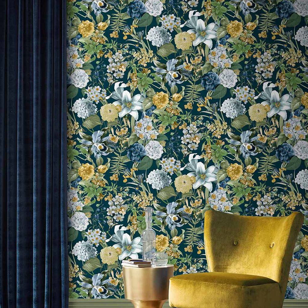Rasch Denzo Blossom Sage green and Cream Wallpaper  DIY at BQ