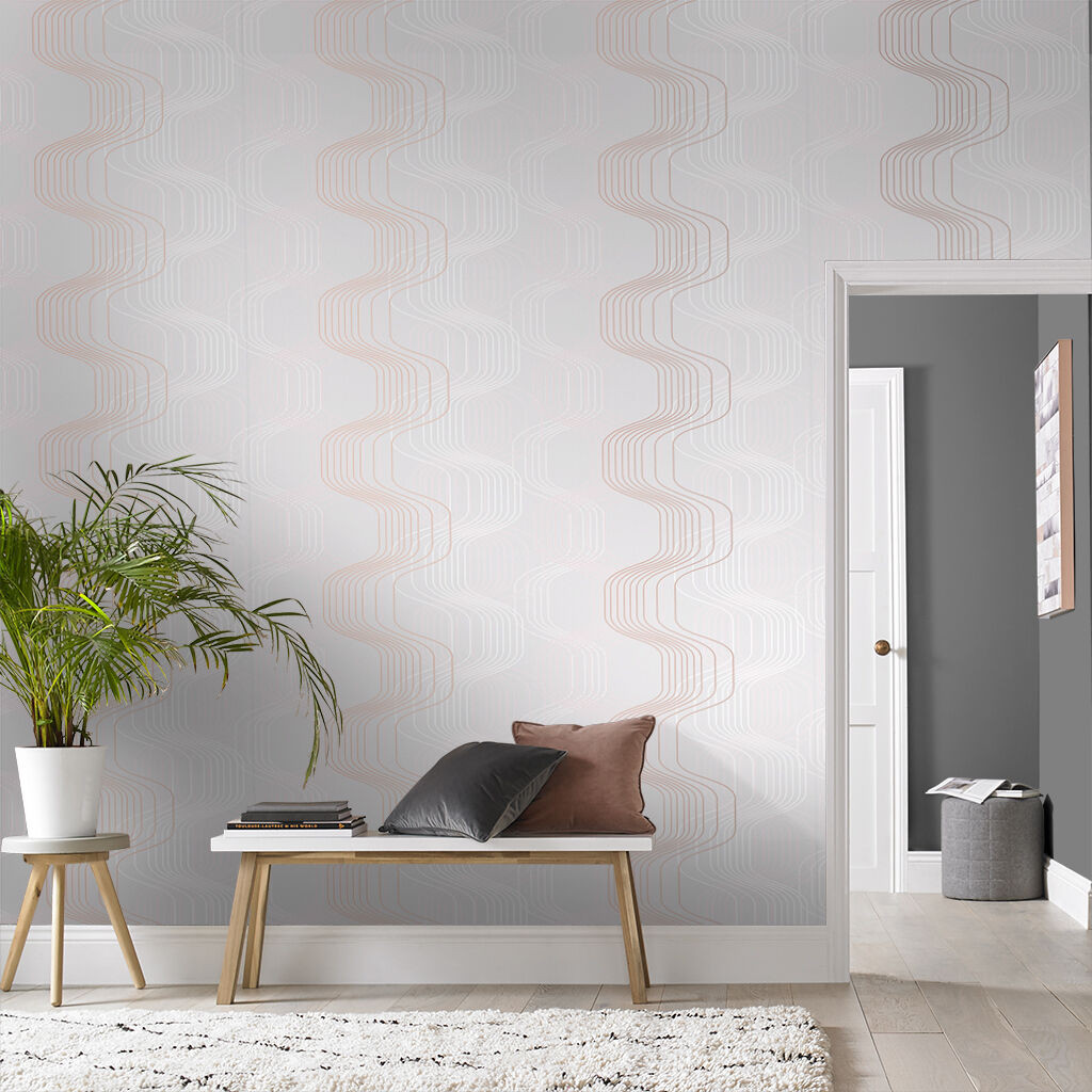 Rose Gold Wallpaper Grey & Rose Gold Wallpaper