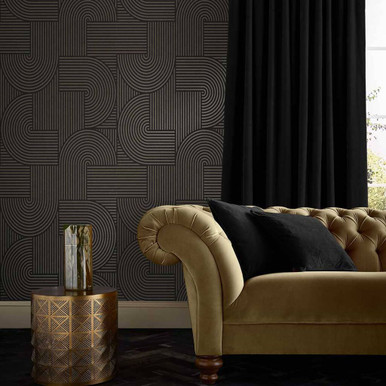 105460 - Graham & Brown, Grace Midnight Removable Wallpaper