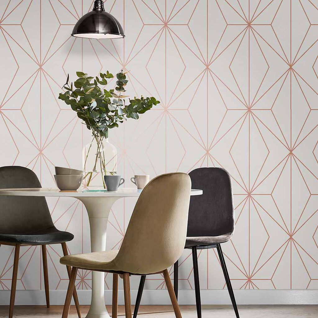 283442344  Adaline Offwhite Geometric Wallpaper  by Advantage