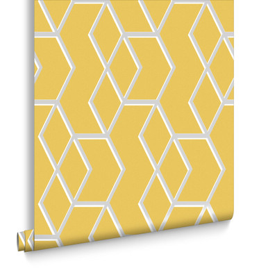 Archetype Yellow & Silver Wallpaper