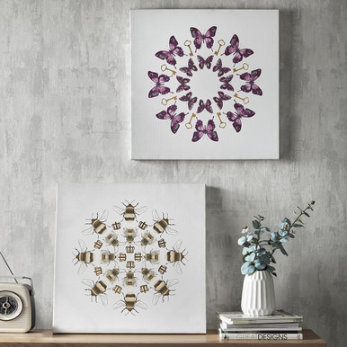 Beautiful Bees Geprinte Canvas Wanddecoratie