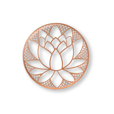 Copper Lotus Blossom Metalen Wanddecoratie