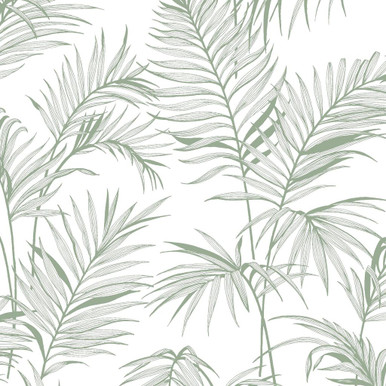 Litho Tropical Green Wallpaper