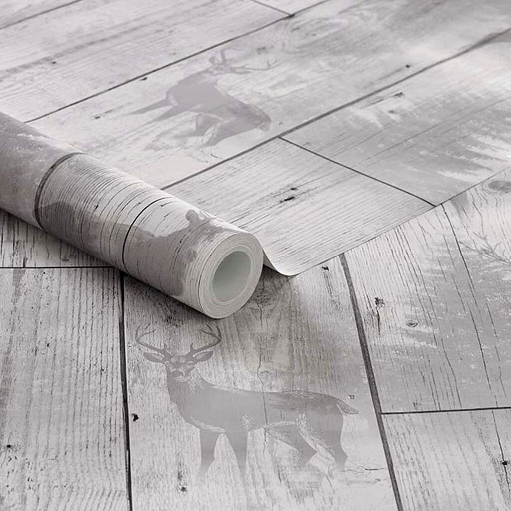 Highland Plank Grey Wallpaper