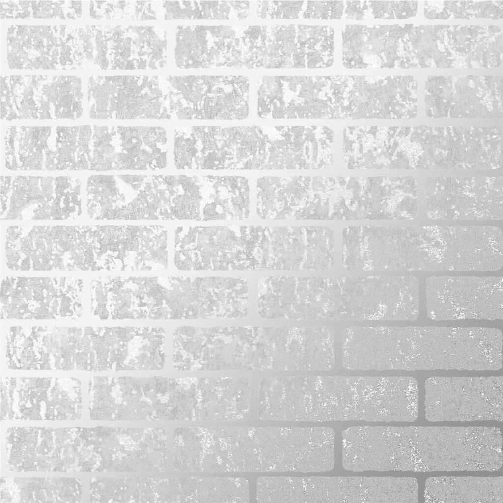 Milan Brick Silver Wallpaper