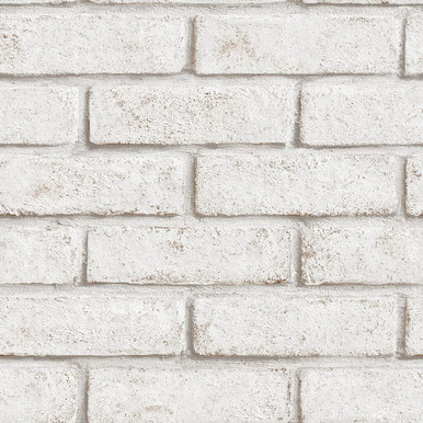 Brick White & Red Wallpaper