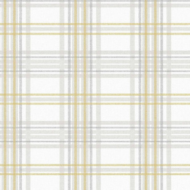 Country Tartan Yellow Wallpaper