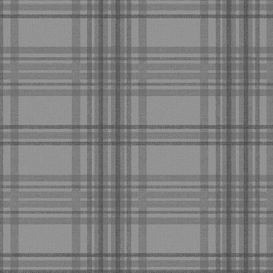 Country Tartan Charcoal Wallpaper