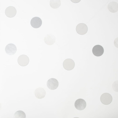 Dotty Polka Silver Wallpaper