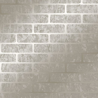 Milan Brick Taupe Wallpaper