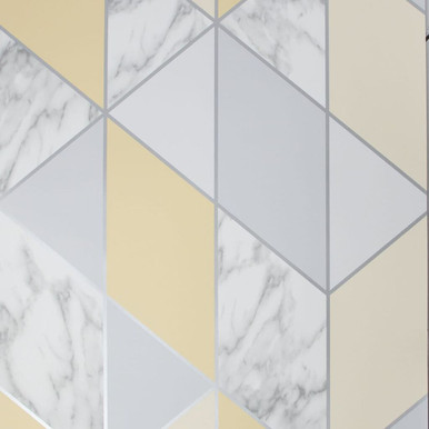 Marble Geo Yellow Wallpaper