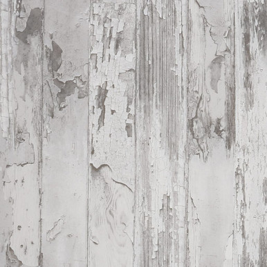 Distressed Wood Grey Wallpaper