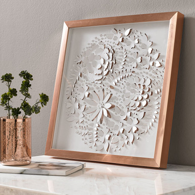 Rose Gold Petals Framed Wall Art