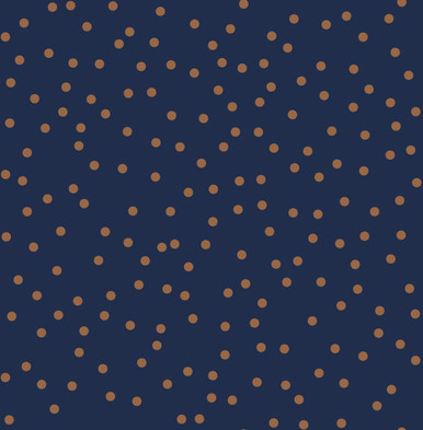 Confetti Navy & Copper Wallpaper