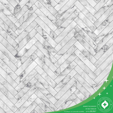 Marble Chevron Tile White Wallpaper