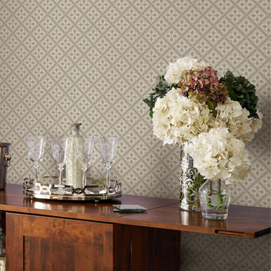 Laura Ashley Mr Jones Dove Grey Wallpaper