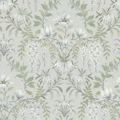 Harlen Woodland Damask Wallpaper Sage Green Holden 90162