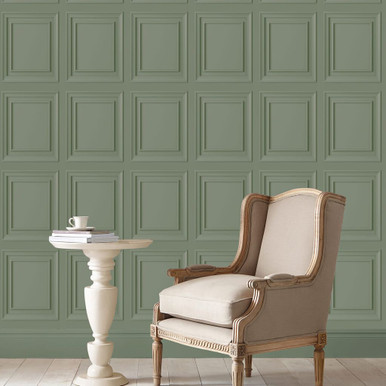 Laura Ashley Redbrook Wood Panel Sage Wallpaper