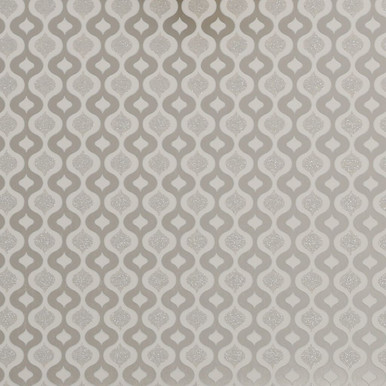 Luxe Ogee White Wallpaper